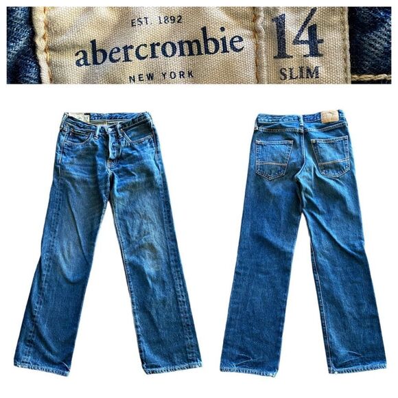 Abercrombie & Fitch Horton Jeans Classic Straight Junior 14 Slim - Picture 1 of 13